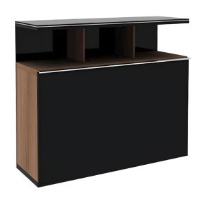 ΕΠΙΠΛΟ TV  117x40x48 εκ  ΜΕ ΣΥΡΤΑΡΙ ΚΑΡΥΔΙΑ- ΓΥΑΛΙΣΤΕΡΟ ΜΑΥΡΟ - Image 1