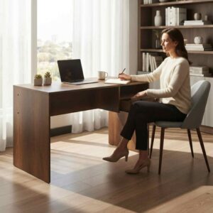 ΓΡΑΦΕΙΟ ΜΕ ENA ΣΥΡΤΑΡΙ ΜΕ ΚΛΕΙΔΑΡΙΑ & ΕΝΑ ΡΑΦΙ 120x60x75 εκ OSLO WALNUT - Image 3