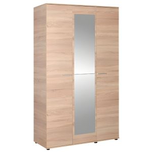 ΝΤΟΥΛΑΠΑ ΜΕ ΤΡΕΙΣ ΠΟΡΤΕΣ & ΚΑΘΡΕΠΤΗ 120x52x212cm SONOMA - Image 1