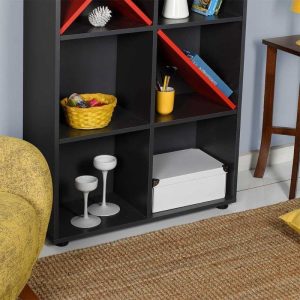 ΡΑΦΙΕΡΑ ΔΕΚΑ ΘΕΣΕΩΝ 75x30x188 εκ ANTHRACITE/RED - Image 4