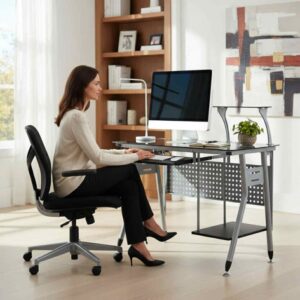 VELCO Pro Systems ΓΡΑΦΕΙΟ ΜΕΤΑΛΛΙΚΟ ΜΑΥΡΟ 104x54x75/100 εκ. - Image 3