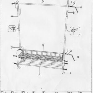 ΚΑΛΟΓΕΡΟΣ -  ΚΡΕΜΑΣΤΡΑ ΡΟΥΧΩΝ ΕΠΙΔΑΠΕΔΙΑ ΜΕΤΑΛΛΙΚΗ ΜΕ ΡΑΦΙΑ ΚΑΙ ΡΟΔΕΣ VC2817 100x40x170cm VIOSARP - Image 13