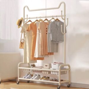 ΚΑΛΟΓΕΡΟΣ -  ΚΡΕΜΑΣΤΡΑ ΡΟΥΧΩΝ ΕΠΙΔΑΠΕΔΙΑ ΜΕΤΑΛΛΙΚΗ ΜΕ ΡΑΦΙΑ ΚΑΙ ΡΟΔΕΣ VC2817 100x40x170cm VIOSARP - Image 7