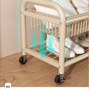 ΚΑΛΟΓΕΡΟΣ -  ΚΡΕΜΑΣΤΡΑ ΡΟΥΧΩΝ ΕΠΙΔΑΠΕΔΙΑ ΜΕΤΑΛΛΙΚΗ ΜΕ ΡΑΦΙΑ ΚΑΙ ΡΟΔΕΣ VC2817 100x40x170cm VIOSARP - Image 10