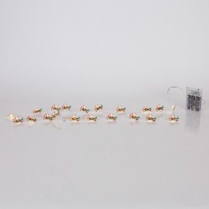 ΣΕΙΡΑ, 20 MINI LED, ΑΓΙΟΣ ΒΑΣΙΛΗΣ ΜΕ ΑΕΡΟΠΛΑΝΟ, ΜΠΑΤΑΡΙΑΣ 3xAA, ΧΡΟΝΟΔΙΑΚΟΠΤΗ, ΑΣΗΜΙ ΧΑΛΚΙΝΟ ΚΑΛΩΔΙΟ, ΘΕΡΜΟ ΛΕΥΚΟ LED ΑΝΑ 10cm, ΠΡΟΕΚΤΑΣΗ ΠΑΡΟΧΗΣ 30cm, IP20 - Image 1