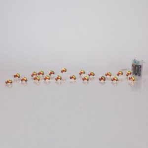 ΣΕΙΡΑ, 20 MINI LED, ΑΓΙΟΣ ΒΑΣΙΛΗΣ ΜΕ AMAΞΙ, ΜΠΑΤΑΡΙΑΣ 3xAA, ΧΡΟΝΟΔΙΑΚΟΠΤΗ, ΑΣΗΜΙ ΧΑΛΚΙΝΟ ΚΑΛΩΔΙΟ, ΘΕΡΜΟ ΛΕΥΚΟ LED ΑΝΑ 10cm, ΠΡΟΕΚΤΑΣΗ ΠΑΡΟΧΗΣ 30cm, IP20 - Image 1