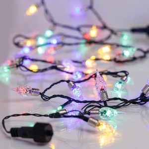 ΣΕΙΡΑ, 200 LED 5mm, VINTAGE ΔΙΑΚΟΣΜΗΤΙΚΟ 1.2mm, 31V ΜΕΤΑΣΧΗΜΑΤΙΣΤΗ, 4 ΕΠΕΚΤΑΣΕΙΣ ΕΩΣ 3 ΣΕΤ, ΠΡΑΣΙΝΟ PVC ΚΑΛΩΔΙΟ, ΧΡΩΜΑΤΙΣΤΟ LED ΑΝΑ 5cm, ΠΡΟΕΚΤΑΣΗ ΠΑΡΟΧΗΣ 3m, IP44 - Image 1