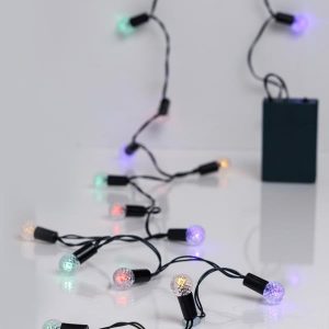 ΣΕΙΡΑ, 20 LED 5mm, ΔΙΑΚΟΣΜΗΤΙΚEΣ VINTAGE ΜΠΑΛΙΤΣΕΣ 1.5cm, ΜΠΑΤΑΡΙΑΣ 3xΑΑ, ΧΡΟΝΟΔΙΑΚΟΠΤΗ, ΠΡΑΣΙΝΟ PVC ΚΑΛΩΔΙΟ, ΧΡΩΜΑΤΙΣΤΟ LED ANA 10cm, ΠΡΟΕΚΤΑΣΗ ΠΑΡΟΧΗΣ 30cm, IP20 - Image 1