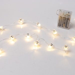 ΣΕΙΡΑ, 20 MINI LED, ΦΑΝΤΑΣΜΑΤΑΚΙΑ, ΜΠΑΤΑΡΙΑΣ 3xAA, ΧΡΟΝΟΔΙΑΚΟΠΤΗ, ΑΣΗΜΙ ΧΑΛΚΙΝΟ ΚΑΛΩΔΙΟ, ΘΕΡΜΟ ΛΕΥΚΟ LED ΑΝΑ 10cm, ΠΡΟΕΚΤΑΣΗ ΠΑΡΟΧΗΣ 30cm, IP20 - Image 1