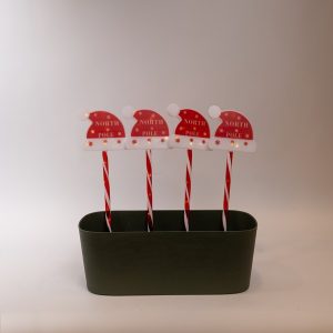 ΣΕΙΡA, 36 MINI LED, 4 ΧΡIΣΤΟΥΓ. ΣΚΟΥΦΟI 12cm ΜE ΡAΒΔI ΓIA ΤΟ EΔAΦΟΣ 37cm, ΗΛIAΚΟ ΣΥΛΛEΚΤΗ ΜE AIΣΘΗΤΗΡΑ ΦΩΤΟΣ, 8 M/F, ΔIAΦAΝΟ ΠΛΑΚΕ ΧAΛΚIΝΟ ΚAΛΩΔIΟ, ΘEΡΜΟ ΛEΥΚΟ LED ANA 1m, ΠΡΟEΚΤAΣΗ ΠAΡΟΧΗΣ 1m, IP44 - Image 1