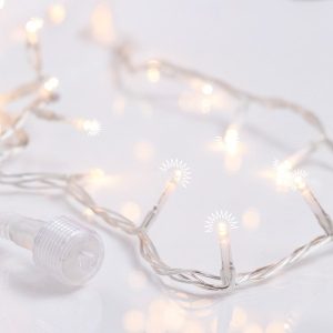 ΣΕΙΡΑ, 300 FLASH LED 5mm, 31V ΜΕΤΑΣΧΗΜΑΤΙΣΤΗ, 4 ΕΠΕΚΤΑΣΕΙΣ ΕΩΣ 3 ΣΕΤ, ΔΙΑΦΑΝΟ PVC ΚΑΛΩΔΙΟ, ΘΕΡΜΟ ΛΕΥΚΟ LED ANA 10cm, ΠΡΟΕΚΤΑΣΗ ΠΑΡΟΧΗΣ 3m, ΙΡ44 - Image 1