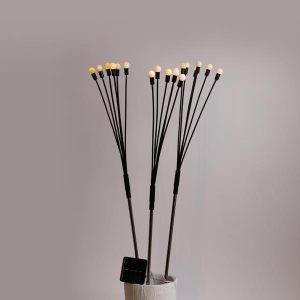 ΣΕΙΡΑ, 3 ΣΕΤ ΛΕΥΚΕΣ ΜΠΑΛΙΤΣΕΣ 75cm, Φ1.7cm, 6 ΚΛΑΔΙΑ ΑΝΑ ΣΕΤ, ΗΛΙΑΚΟ ΣΥΛΛΕΚΤΗ ΜΕ ΑΙΣΘΗΤΗΡΑ ΦΩΤΟΣ, 18 ΘΕΡΜΑ ΛΕΥΚΑ LED, ΠΡΟΕΚΤΑΣΗ ΠΑΡΟΧΗΣ 1m, IP44 - Image 1