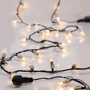 ΣΕΙΡΑ, 200 LED 5mm, VINTAGE ΔΙΑΚΟΣΜΗΤΙΚΟ 1.2mm, 31V ΜΕΤΑΣΧΗΜΑΤΙΣΤΗ, 4 ΕΠΕΚΤΑΣΕΙΣ ΕΩΣ 3 ΣΕΤ, ΠΡΑΣΙΝΟ PVC ΚΑΛΩΔΙΟ, ΘΕΡΜΟ ΛΕΥΚΟ LED ΑΝΑ 5cm, ΠΡΟΕΚΤΑΣΗ ΠΑΡΟΧΗΣ 3m, IP44 - Image 1