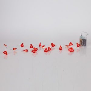 ΣΕΙΡΑ, 20 MINI LED, ΣΑΚΙΑ ΜΕ ΧΙΟΝΟΝΙΦΑΔΕΣ, ΜΠΑΤΑΡΙΑΣ 3xAA, ΧΡΟΝΟΔΙΑΚΟΠΤΗ, ΑΣΗΜΙ ΧΑΛΚΙΝΟ ΚΑΛΩΔΙΟ, ΘΕΡΜΟ ΛΕΥΚΟ LED ΑΝΑ 10cm, ΠΡΟΕΚΤΑΣΗ ΠΑΡΟΧΗΣ 30cm, IP20 - Image 1