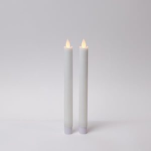 ΚΕΡΙ ΜΠΑΤΑΡΙΑΣ ΜΕ ΚΙΝΗΣΗ ΣΤΗ ΦΛΟΓΑ, ΧΡΟΝΟΔΙΑΚΟΠΤΗ, ΛΕΥΚΟ, 2,2x24cm, ΣΕΤ 2 ΤΜΧ, IP20 - Image 1