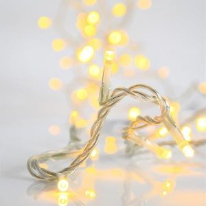 ΣΕΙΡΑ, 20 LED 5mm, ΜΠΑΤΑΡΙΑΣ 3xAA, ΧΡΟΝΟΔΙΑΚΟΠΤΗΣ, ΔΙΑΦΑΝΟ PVC ΚΑΛΩΔΙΟ, ΘΕΡΜΟ ΛΕΥΚΟ LED ΑΝΑ 10cm, ΠΡΟΕΚΤΑΣΗ ΠΑΡΟΧΗΣ 50cm, IP20 - Image 1