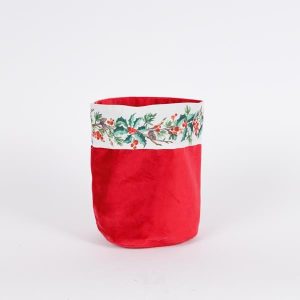 ΚΑΛΑΘΑΚΙ ΜΕ ΓΚΙ, ΚΟΚΚΙΝΟ ΒΕΛΟΥΔΟ, 15x20cm - Image 1