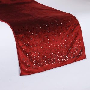 ΡΑΝΕΡ, ΜΠΟΡΝΤΟ ΒΕΛΟΥΔΟ ΜΕ ΜΕ ΣΤΡΑΣ, 40x140cm - Image 1