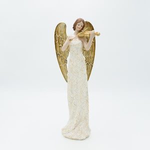 ΑΓΓΕΛΟΣ ΠΟΛΥΡΕΖΙΝ, ΜΕ ΧΡΥΣΑ ΦΤΕΡΑ ΚΑΙ ΒΙΟΛΙ, 12x34.5cm - Image 1