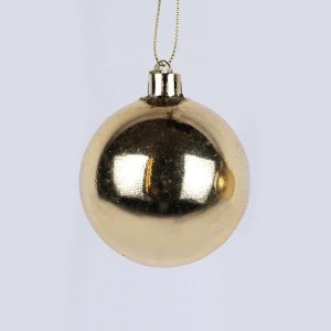 ΠΛΑΣΤΙΚΗ ΜΠΑΛΑ, ΧΡΥΣΗ ΓΥΑΛΙΣΤΕΡΗ, ΣΕΤ 6ΤΜΧ, 10cm - Image 1