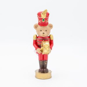 ΔΙΑΚΟΣΜΗΤΙΚΟ ΠΟΛΥΡΕΖΙΝ, ΑΡΚΟΥΔΟΣ ΣΤΡΑΤΙΩΤΗΣ ΜΕ ΤΥΜΠΑΝΟ, 6.5x17.5cm - Image 1