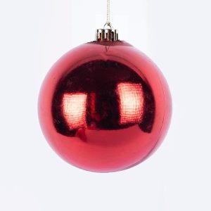 ΜΠΑΛΑ ΠΛΑΣΤΙΚΗ, ΚΟΚΚΙΝΗ, ΓΥΑΛΙΣΤΕΡΗ, ΣΕΤ 2ΤΜΧ, 20cm - Image 1