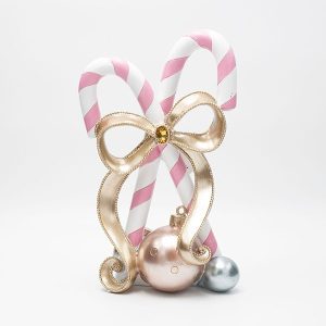 ΜΠΑΣΤΟΥΝΑΚΙΑ ΠΟΛΥΡΕΖΙΝ, ΡΟΖ ΜΕ ΦΙΟΓΚΟ, 19.3x14x30.2cm - Image 1