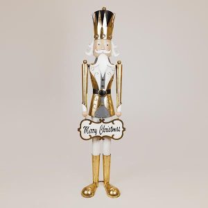 ΚΑΡΥΟΘΡΑΥΣΤΗΣ ΜΕ ΠΙΝΑΚΙΔΑ, ΜΕΤΑΛΛΙΚΟΣ, ΧΡΥΣΟΣ, 27.30x27.95x165cm - Image 1