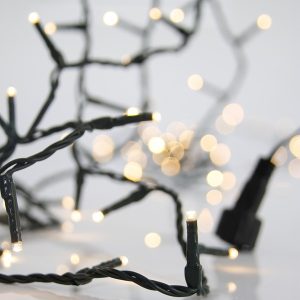 ΣΕΙΡΑ, 100 LED 3mm, 31V ΜΕΤΑΣΧΗΜΑΤΙΣΤΗ, 4 ΕΠΕΚΤΑΣΕΙΣ ΕΩΣ 3 ΣΕΤ, ΠΡΑΣΙΝΟ PVC ΚΑΛΩΔΙΟ, ΘΕΡΜΟ ΛΕΥΚΟ LED ANA 10cm, ΠΡΟΕΚΤΑΣΗ ΠΑΡΟΧΗΣ 3m, ΙΡ44 - Image 1