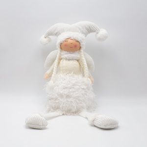 ΚΟΡΙΤΣΑΚΙ ΜΕ ΛΕΥΚΑ ΡΟΥΧΑ ΚΑΙ ΦΩΤΙΖΟΜΕΝΗ ΦΟΥΣΤΑ, 59cm - Image 1