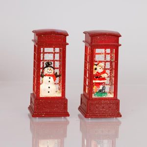 ΦΩΤΙΖΟΜΕΝΟΣ ΤΗΛΕΦΩΝΙΚΟΣ ΘΑΛΑΜΟΣ, ΜΕ ΝΕΡΟ ΣΤΟ ΕΣΩΤΕΡΙΚΟ, ΜΠΑΤΑΡΙΑΣ 3*LR44, ΘΕΡΜΟ ΛΕΥΚΟ LED, 5,4x5,4*12cm, 2 ΣΧΕΔΙΩΝ, IP20, DISPLAY BOX (16pcs) - Image 1