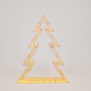 ΔΕΝΤΡΟ ΦΩΤΙΖΟΜΕΝΟ 130cm, 6000 MINI LED, 31V ΜΕΤΑΣΧΗΜΑΤΙΣΤΗ, ΜΠΡΟΝΖΕ ΧΑΛΚΙΝΟ ΚΑΛΩΔΙΟ, ΜΠΡΟΝΖΕ ΜΕΤΑΛΛΙΚΟΣ ΣΚΕΛΕΤΟΣ, ΘΕΡΜΟ ΛΕΥΚΟ LED, ΠΡΟΕΚΤΑΣΗ ΠΑΡΟΧΗΣ 5m, IP44 - Image 1