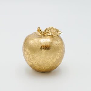 ΜΗΛΟ ΠΟΛΥΡΕΖΙΝ, ΜΕ ΦΥΛΛΑΡΑΚΙ, ΧΡΥΣΟ, 8x10.5cm - Image 1