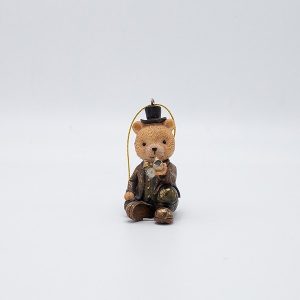 ΣΤΟΛΙΔΙ ΠΟΛΥΡΕΖΙΝ, ΑΡΚΟΥΔΑΚΙ ΚΑΘΙΣΤΟ VINTAGE ΜΕ ΠΙΠΑ, 4.5x9.5cm - Image 1