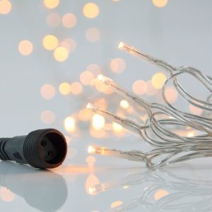 ΣΕΙΡΑ, 700 LED 3mm, 31V ΜΕΤΑΣΧΗΜΑΤΙΣΤΗ, 4 ΕΠΕΚΤΑΣΕΙΣ ΕΩΣ 2 ΣΕΤ,  ΔΙΑΦΑΝΟ PVC ΚΑΛΩΔΙΟ, ΘΕΡΜΟ ΛΕΥΚΟ LED ΑΝΑ 5cm, ΠΡΟΕΚΤΑΣΗ ΠΑΡΟΧΗΣ 3m, ΙΡ44 (ROLL PACK) - Image 1