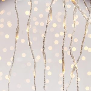 ΚΟΥΡΤΙΝΑ, 240 LED 3mm, 31V ΜΕΤΑΣΧΗΜΑΤΙΣΤΗ, ΠΡΟΓΡΑΜΜΑ SNOWFALL & ΜΝΗΜΗ, ΔΙΑΦΑΝO PVC ΚΑΛΩΔΙΟ, ΘΕΡΜΟ ΛΕΥΚΟ LED (H100 x W200cm, 20 ΣΕΙΡΕΣ x 12 LED, ΠΡΟΕΚΤΑΣΗ ΠΑΡΟΧΗΣ 3m, IP44 - Image 1