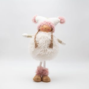 ΚΟΡΙΤΣΑΚΙ ME ΡΟΖ POM POM, 44cm - Image 1