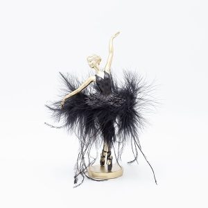 ΜΠΑΛΑΡΙΝΑ ΧΟΡΕΥΤΡΙΑ ΠΟΛΥΡΕΖΙΝ, ΜΕ ΜΑΥΡΟ ΦΟΡΕΜΑ, 13x13x21.5 - Image 1