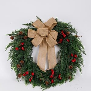 ΣΤΕΦΑΝΙ ΜΕ ΦΙΟΓΚΟ ΛΙΝΑΤΣΑ, 60cm - Image 1