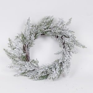 ΣΤΕΦΑΝΙ, ΧΙΟΝΙΣΜΕΝΟ, ΜΕ ΚΛΑΔΙ ΕΛΑΤΟΥ, 45cm - Image 1