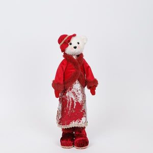 ΚΥΡΙΑ ΑΡΚΟΥΔΑ ΜΕ ΜΠΟΡΝΤΟ ΡΟΥΧΑ ΚΑΙ ΚΑΠΕΛΟ, 45cm - Image 1