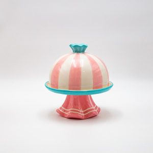 ΤΟΥΡΤΙΕΡΑ ΜΕ ΚΑΠΑΚΙ, CANDY ΡΟΖ, ΔΙΑΚΟΣΜΗΤΙΚΗ,  17.5x17.5cm - Image 1