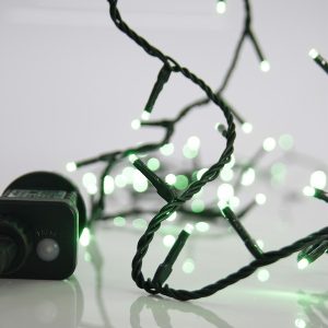 ΣΕΙΡΑ, 100 LED 3mm, 31V ΜΕΤΑΣΧΗΜΑΤΙΣΤΗ, 8 ΠΡΟΓΡΑΜΜΑΤΑ & ΜΝΗΜΗ, ΠΡΑΣΙΝΟ PVC ΚΑΛΩΔΙΟ, ΠΡΑΣΙΝΟ LED ΑΝΑ 5cm, ΠΡΟΕΚΤΑΣΗ ΠΑΡΟΧΗΣ 3m, ΙΡ44 - Image 1