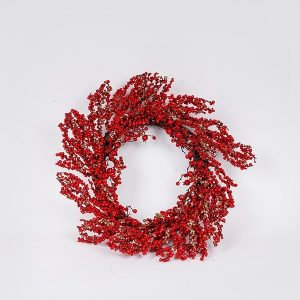 ΣΤΕΦΑΝΙ, ΜΕ ΚΟΚΚΙΝΑ ΚΑΙ ΣΑΜΠΑΝΙ BERRIES, 40cm - Image 1