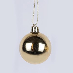 ΠΛΑΣΤΙΚΗ ΜΠΑΛΑ, ΧΡΥΣΗ ΓΥΑΛΙΣΤΕΡΗ, ΣΕΤ 6ΤΜΧ, 8cm - Image 1