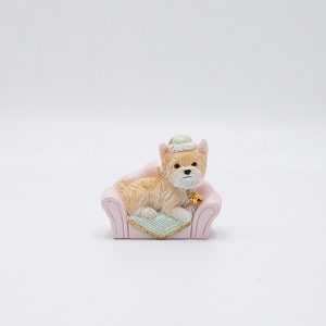 ΣΤΟΛΙΔΙ ΠΟΛΥΡΕΖΙΝ, ΣΚΥΛΑΚΙ ΣΕ ΚΑΝΑΠΕ, ΠΑΛ ΧΡΩΜΑ, 7x5.5cm - Image 1