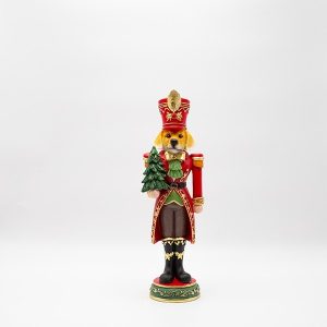 ΣΚΥΛΑΚΙ ΣΤΡΑΤΙΩΤΗΣ ΜΕ ΔΕΝΤΡΑΚΙ, ΚΟΚΚΙΝΟ, ΠΟΛΥΡΕΖΙΝ, 11.5x36.5cm - Image 1