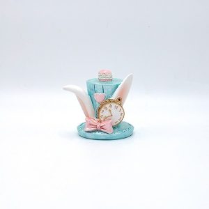 ΔΙΑΚΟΣΜΗΤΙΚΟ ΠΟΛΥΡΕΖΙΝ, ΚΑΠΕΛΟ ΜΕ ΑΥΤΙΑ ΛΑΓΟΥ, ΓΑΛΑΖΙΟ, 9x8.5cm - Image 1