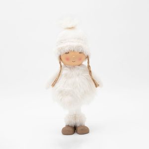 ΚΟΡΙΤΣΑΚΙ POM POM ΜΕ ΛΕΥΚΑ ΡΟΥΧΑ, 34cm - Image 1