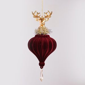 ΣΤΟΛΙΔΙ, ΒΕΛΟΥΔΙΝΟ, ΜΠΟΡΝΤΟ ΜΕ ΧΡΥΣΟ ΤΑΡΑΝΔΟ, 19.56cm - Image 1